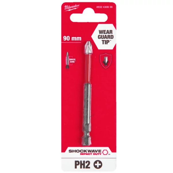 Milwaukee Shockwave bit PH2 90mm-1db bitfej - 4932430856