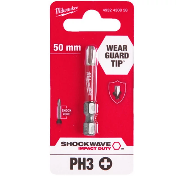 Milwaukee Shockwave bit PH3 50mm-1db bitfej - 4932430858