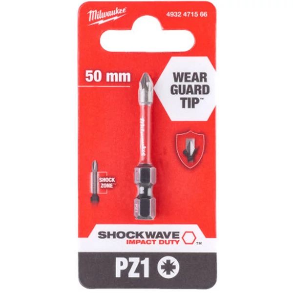 Milwaukee Shockwave bit PZ1 50 mm - 1 db bitfej - 4932471566