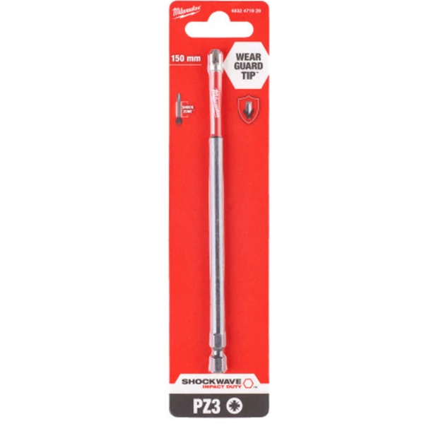 Milwaukee Shockwave bit PZ3 150 mm - 1 db bitfej - 4932471929