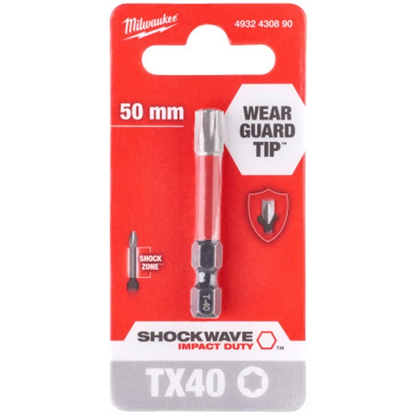 Milwaukee Shockwave bit TX40 50mm-1db bitfej - 4932430890