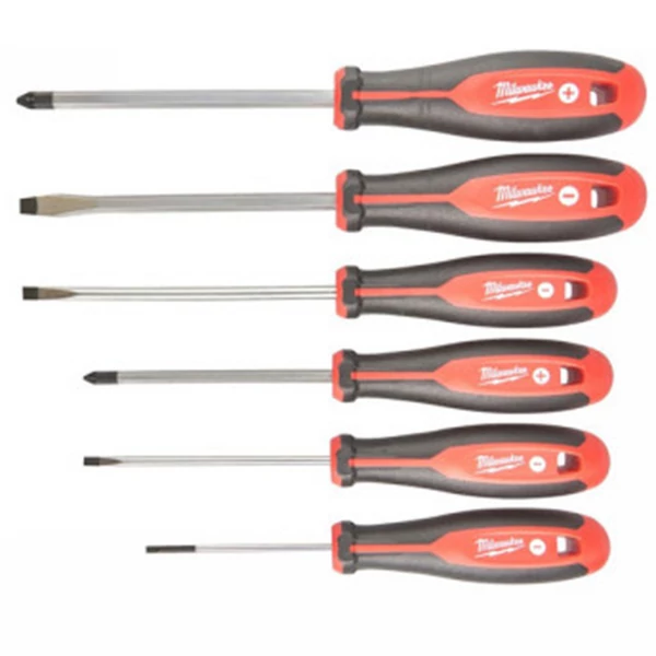 Milwaukee Csavarhúzó 3 oldalú markolattal 6 részes készlet (PZ1/PZ2/SL3/SL4/SL5. - 4932471806