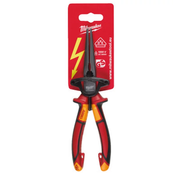 Milwaukee VDE Hosszúcsőrű kerek fogó 205 mm - 1 db - 4932464564