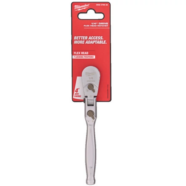 Milwaukee 1/4' Racsnis csuklós hajtókar 139,7 mm - 1 db - 4932479648