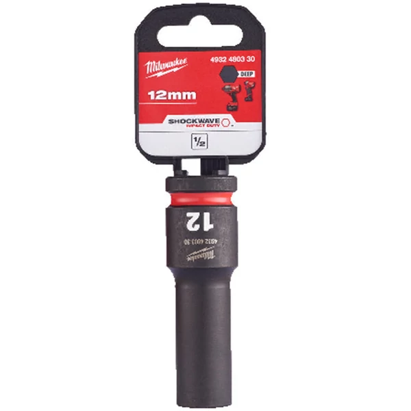 Milwaukee 1/2' Dugókulcs hatlapú 78 mm gépi, hosszú, 12 mm 1 db - 4932480330