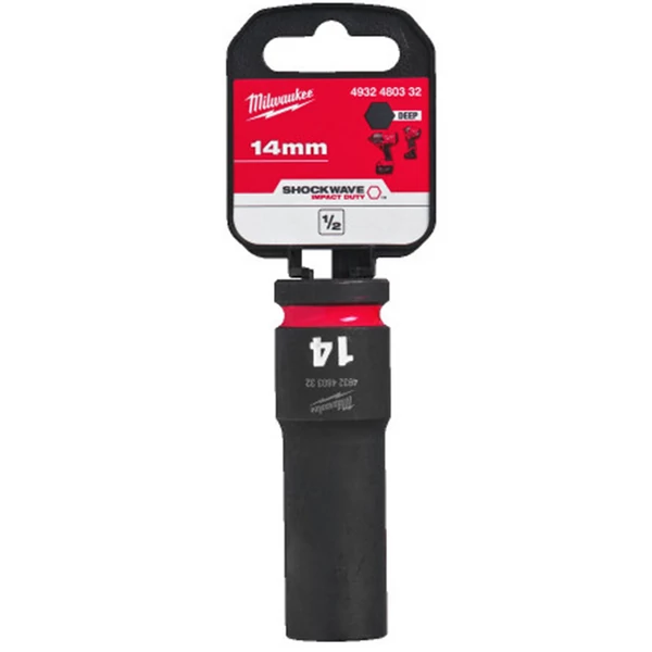 Milwaukee 1/2' Dugókulcs hatlapú 78 mm gépi, hosszú, 14 mm 1 db - 4932480332