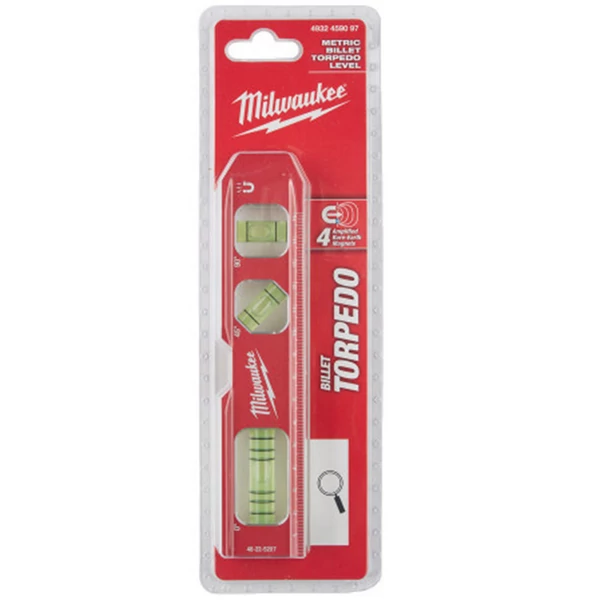 Milwaukee Billet Torpedo Vízmérték mágneses, beállított 45° szögmérős 17 cm 1 db - 4932459097