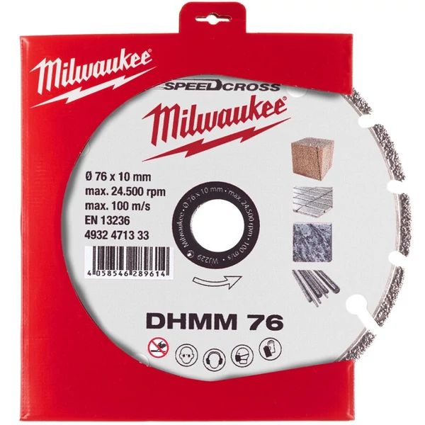 Milwaukee Gyémánt vágótárcsa multimaterial 76 mm - 1 db - 4932471333
