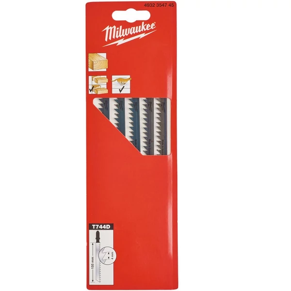 Milwaukee Szúrófűrészlap 155/4mm (Fához és műanyaghoz) 5 db - 4932354745