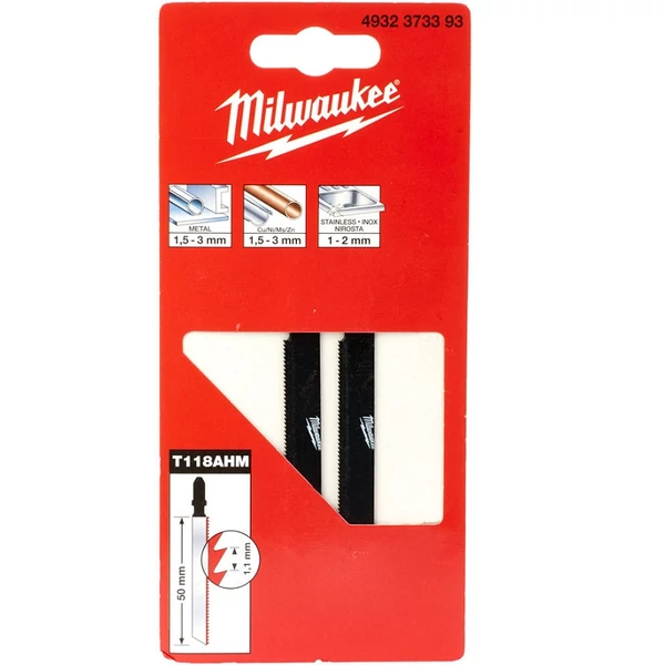 Milwaukee Szúrófűrészlap 50/1,1 mm (Rozsdamentes acélhoz) 2 db - 4932373393