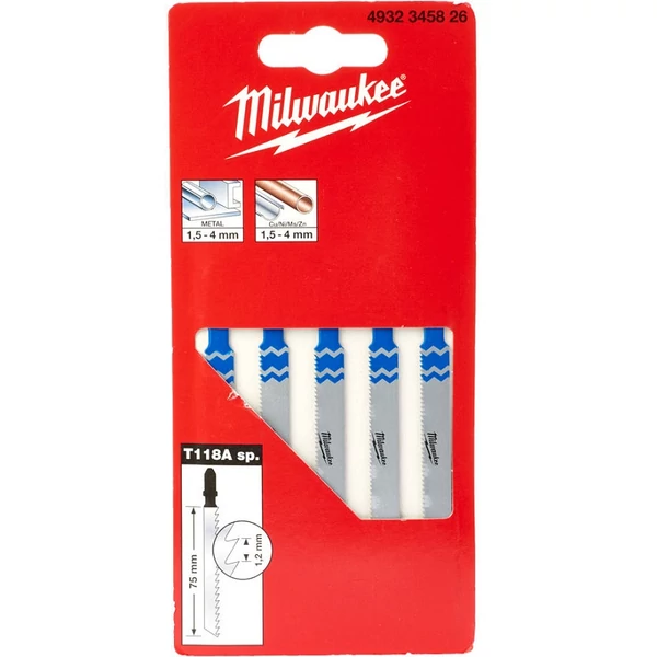 Milwaukee Szúrófűrészlap 75/1,2 mm 5 db - 4932345826