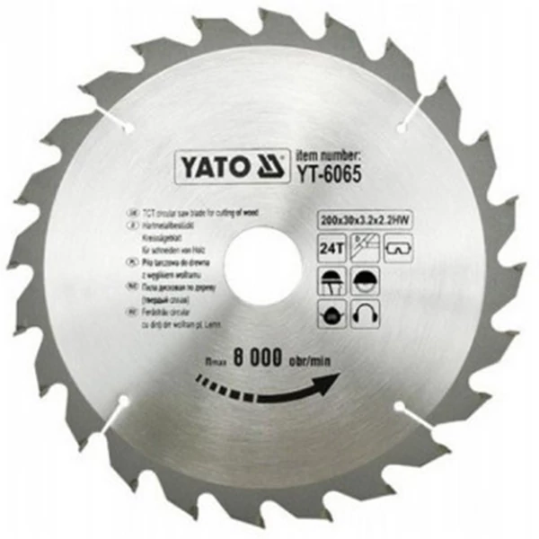 Yato Fűrésztárcsa fához 200/30/24 - YT-6065