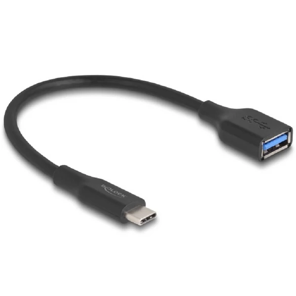 Delock USB 10 Gbps Adapter USB Type-C  apa   A-típusú anya 19 cm 60 W QC 3.0 fekete