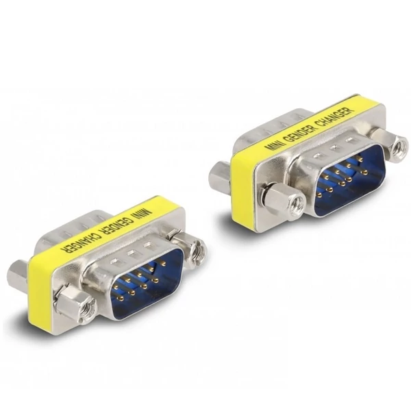 Delock D-Sub 9 pin Gender Changer apa - apa (anyákkal) 2 db.-os