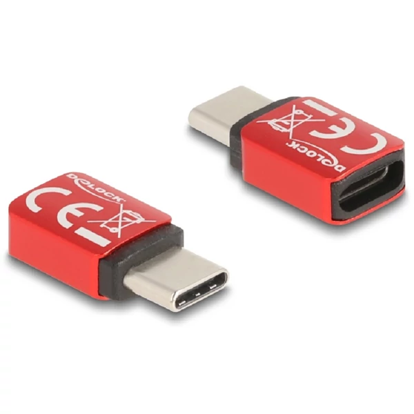 Delock USB adatblokkoló USB Type-C  csatlakozó - USB Type-C  aljzat 240 W