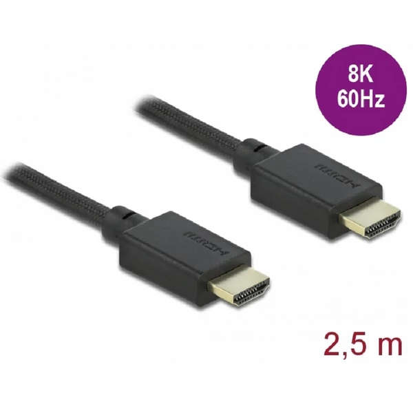 Delock Ultra nagy sebességű HDMI kábel 48 Gbps 8K 60 Hz 2,5 m