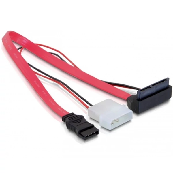 Delock Micro SATA (anya)   2 tűs hálózati (5V/3,3V) + SATA (felfele) átalakító kábel