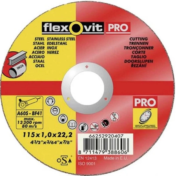 Flexovit Pro vágókorong 230x1,9x22,2MM fém-inox - 66252920412