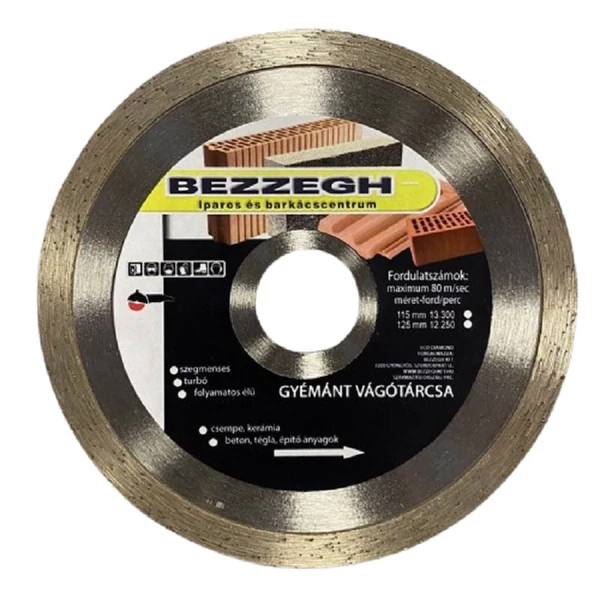 Gyémánt Vágókorong Bezzegh 115x22,2x7 Csempe - MCS115E