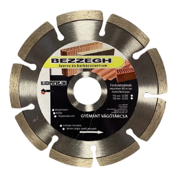 Gyémánt Vágókorong Bezzegh 125x22,2x7 Univerzális - MSZ125E