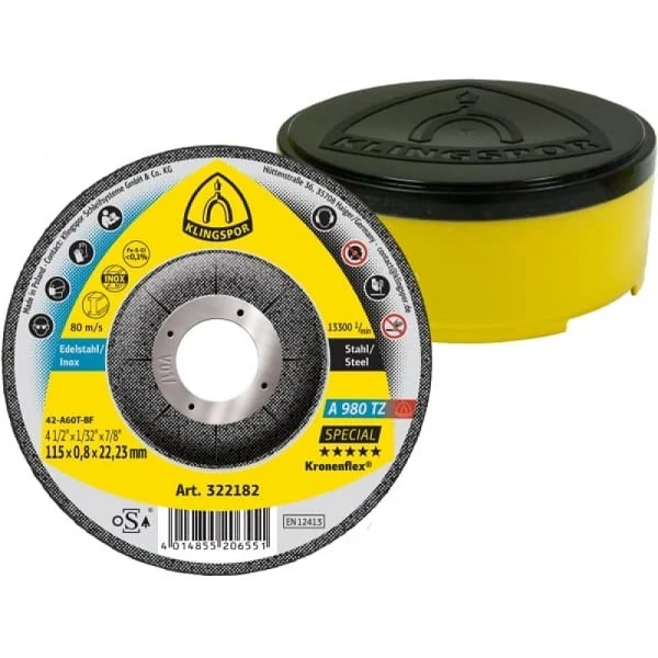 Klingspor A 980 TZ vágókorong 125x0,8x22,23 domború - 322183