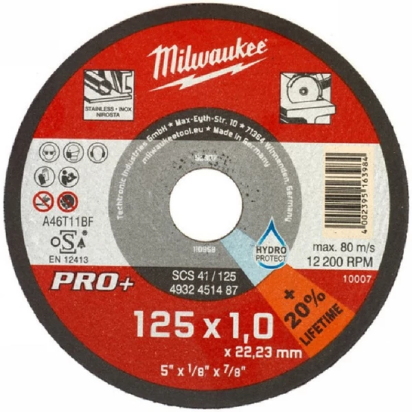 Milwaukee Vágókorong fémhez 125X1 Egyenes SC41 PRO+ /1 db - 4932451487