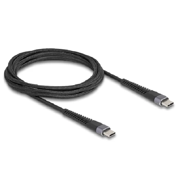 Delock USB 2.0 kábel USB Type-C  apa - apa meghosszabbított hajlítás védelemmel 60 W 2 m