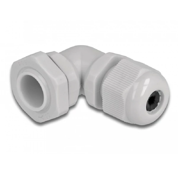 Delock Kábel tömszelence PG9 90  hajlított szürke