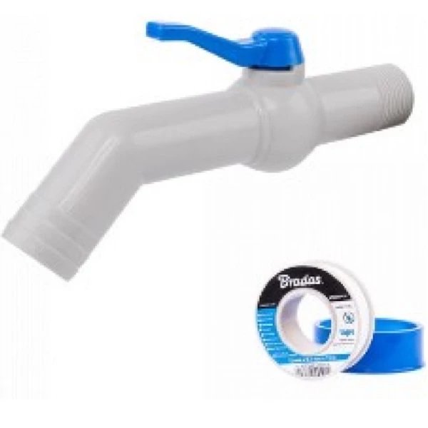 Kerti csap PP 45 KM 1' 20 cm - GTM451025