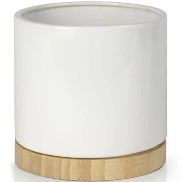 Kaspó BCN BAMBUSZ 16 cm fehér - 5902257100