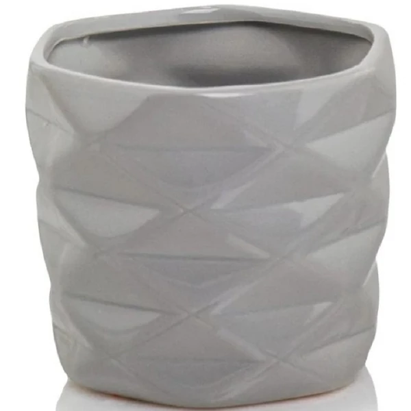 Kaspó Geomi 15 cm szürke - 5902246100