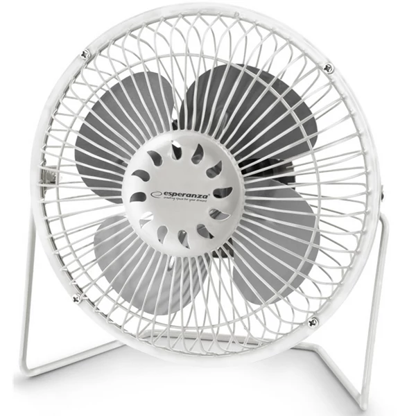Esperanza Yugo asztali USB ventilátor, 6 col, fehér