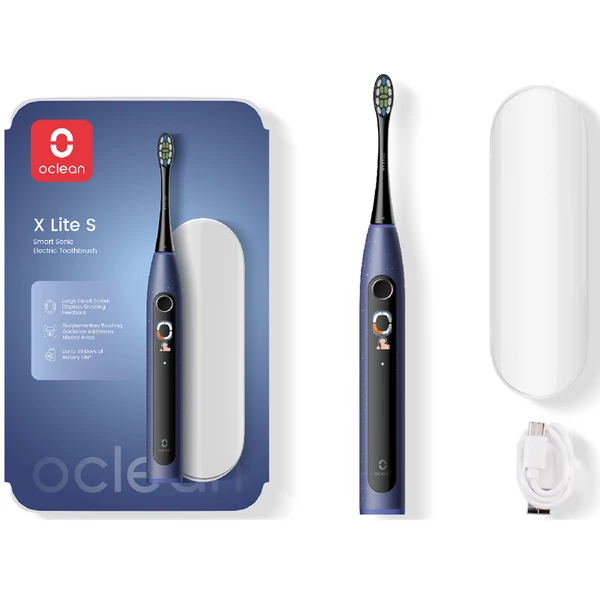 Oclean X Lite S Sötétkék Smart Sonic fogkefe Szett