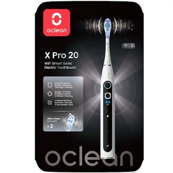 Oclean X Pro 20 White elektromos fogkefe okos kijelzővel