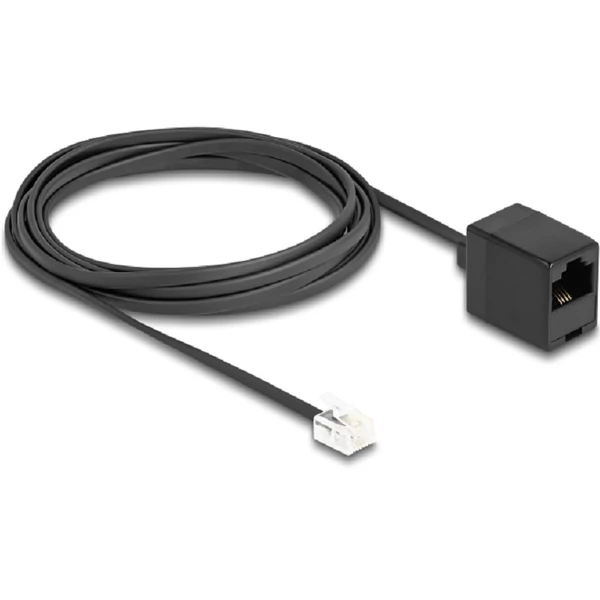 Delock Telefonkábel RJ11 apa - RJ45 anya, fekete, 3 m