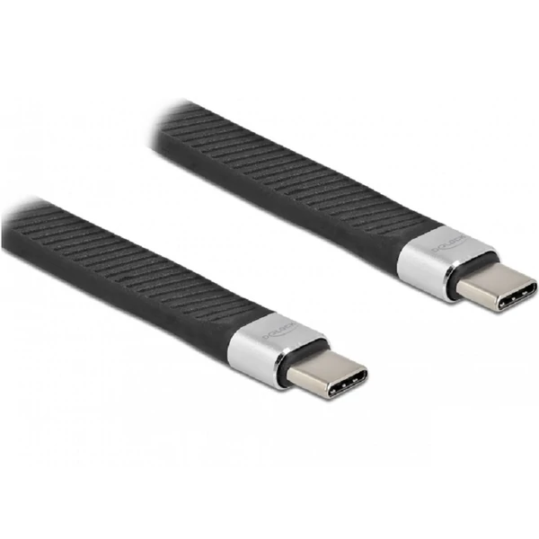 Delock USB 2.0 FPC lapos csík kábel USB Type-C  - USB Type-C  13 cm PD 5 A E-Marker