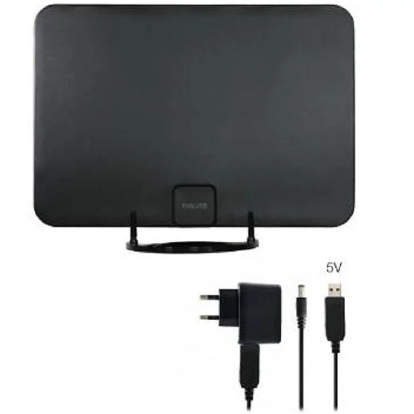 EVOLVEO Xany 2A, 230 / 5 V, aktív beltéri antenna FM/DAB+/DVB-T2, szűrő LTE,4G,5G