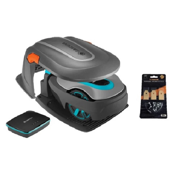 Gardena smart sileno 600 robot /Lona/ + robot garázs + ajándék 3 kés készlet - 19603-15020