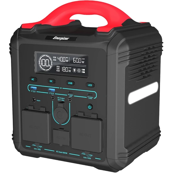 Energizer PPS550W2F hordozható Powerstation 550Wh, 2db szinuszos AC, 2db DC , 1db szivargyújtó, 2db USB-A, 2db USB-C kimenet
