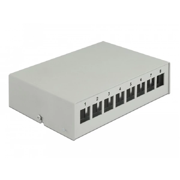Delock Szürke 8 portos Keystone próbapanel