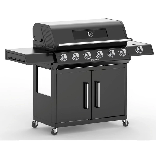 Riwall RGG 61 EXL prémium gázüzemű grillsütő 24 kW, 6+1 gázégővel - GB01A2401116B_hu