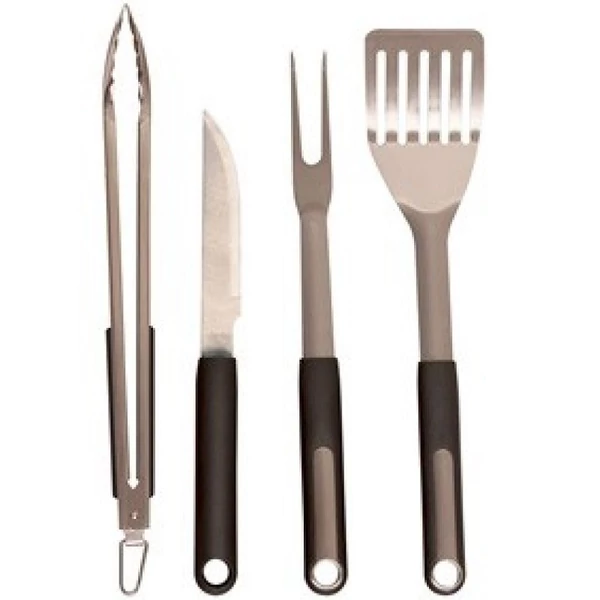 Riwall RBBQ 4B SET 4-részes prémium rozsdamentes acél grilleszköz készlet - RACC00131