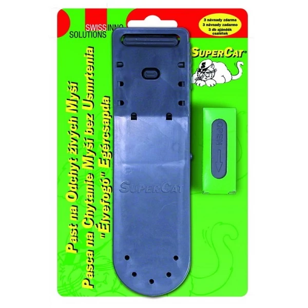 Swissinno Super Cat élvefogó egércsapda csalétekkel - 1131000