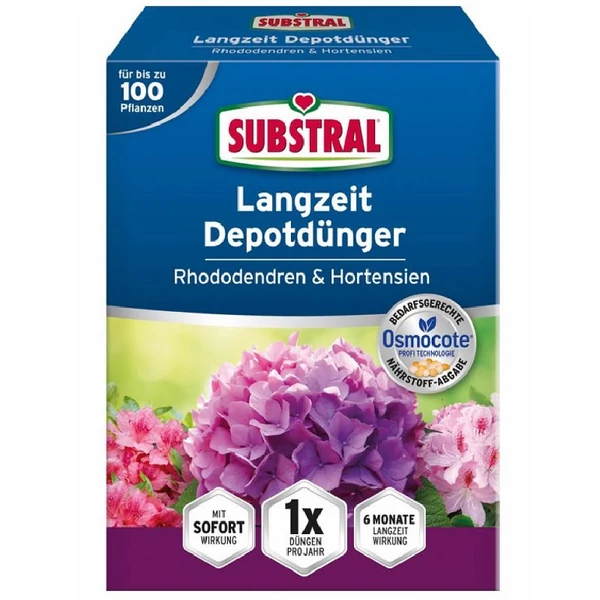 Substral Osmocote trágya rhododendron, hortenzia és erikafélék számára 1,5 kg - 732220