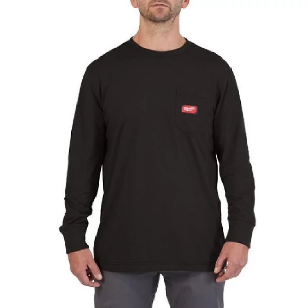 Milwaukee WTLSBLII XXL - Hosszú ujjú zsebes póló Fekete - 4932493037