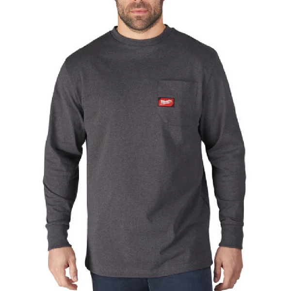 Milwaukee WTLSG-S Hosszú ujjú zsebes póló Sötétszürke - 4932493038