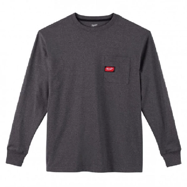 Milwaukee WTLSG-L Hosszú ujjú zsebes póló Sötétszürke - 4933478239