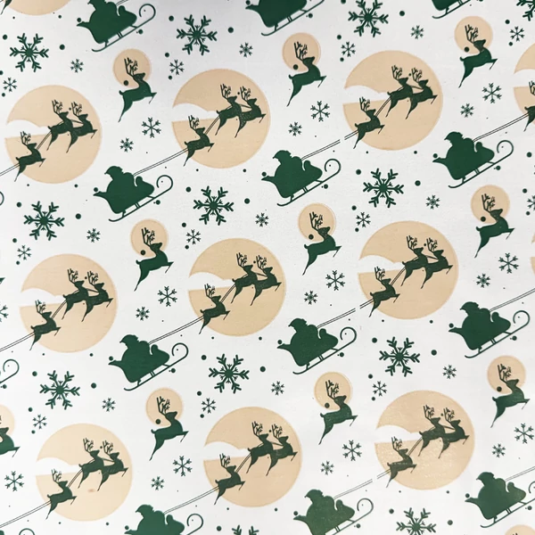 Mikulás és rénszarvas csomagolópapír 200x70cm