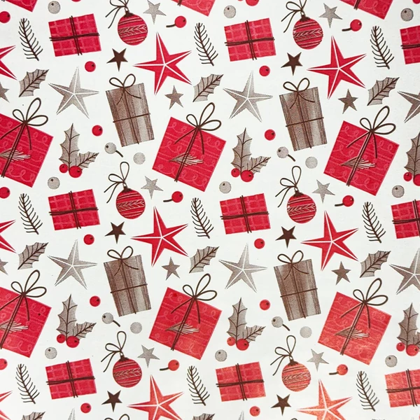 Piros ajándékdoboz csomagolópapír 200x70cm