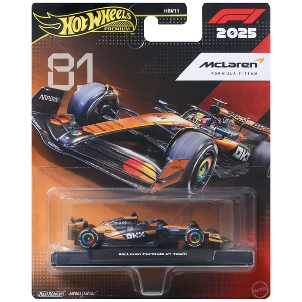 Hot Wheels Premium: McLaren Formula 1 team No.:81 kisautó 1/64 - Mattel